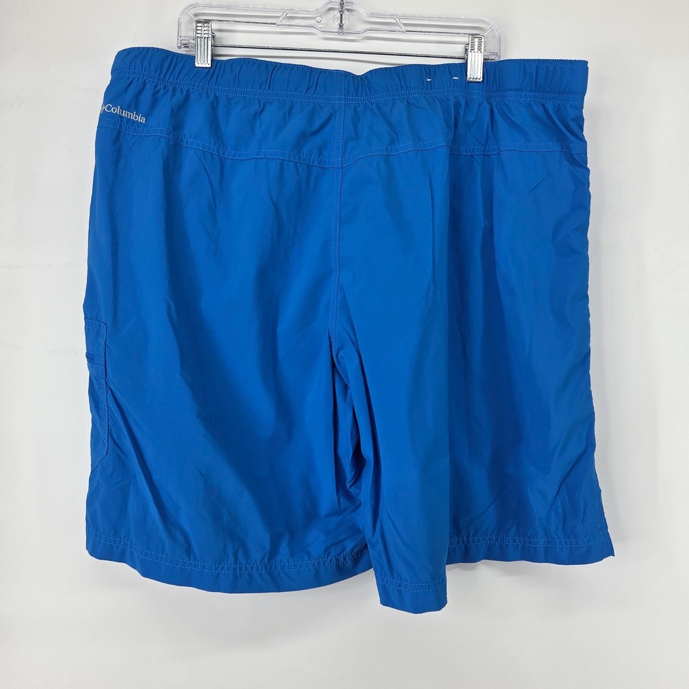 Columbia PFG‎ Shorts XL Blue Omni-Shade Cargo Belted Hiking Fishing Outdoor